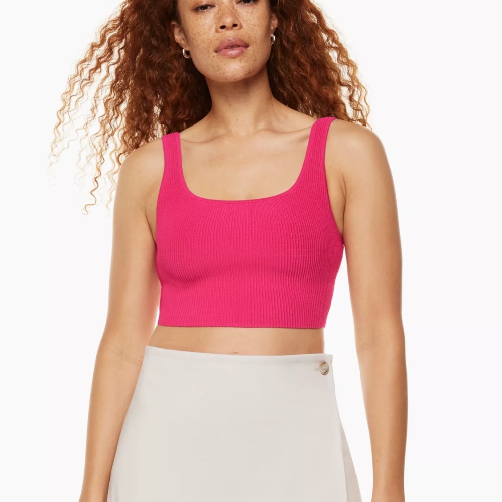 Aritzia Babaton Claremont knit crop top size M